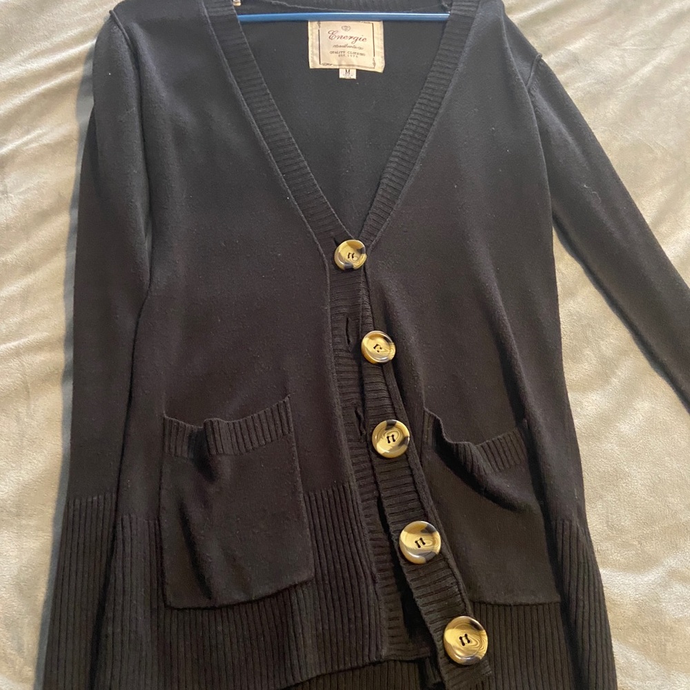 Black Cardigan with large buttons